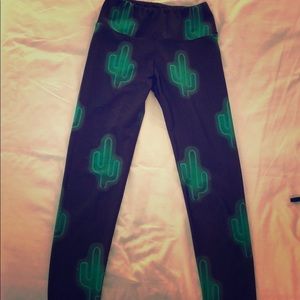 Goldsheep Neon Cactus Leggings Long Small